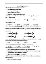 Luyện đề nâng cao môn Vật lí Lớp 12